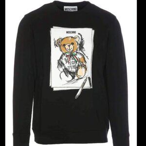 Moschino Black Sweatshirt with Teddy Bear Size M